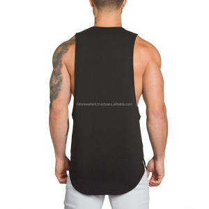 Custom Logo <b>Men</b> <b>Tank</b> <b>Tops</b> Polyester Quick Dry Spandex Knitted Sporty Singlet Plain Blank Gym Quick Dry Breathable Workout <b>Tops</b> - Product Image 4