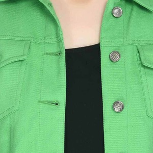 2024 High Street Custom Made Women's <b>Denim</b> <b>Jacket</b> Breathable Windproof Premium Autumn Cotton XL Size OEM Available - Product Image 3