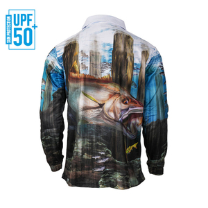 Topo qualité personnalisé pêche Polo chemise à manches longues Sublimation séchage rapide respirant hommes vêtements de pêche pour hommes 2025 - Product Image 2