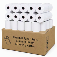Rouleaux de papier thermique pour hôtels et complexes hôteliers 3 1/8 x 230 pieds 80x80mm sans BPA, papier lisse pour caisse enregistreuse POS, recharges en gros