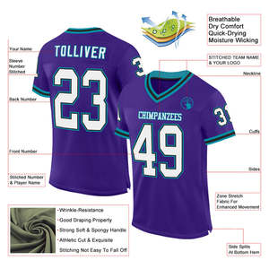Maillot de football américain d'entraînement Uniforme respirant personnalisé pour les équipes de jeunes Clubs universitaires Écoles et pratique de niveau professionnel - Product Image 4