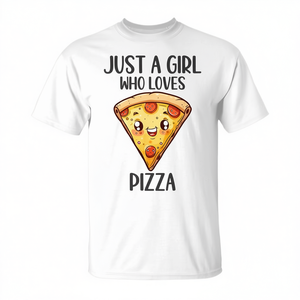 Camiseta Just A Girl Who Loves Pizza para mujer, regalo para amantes de la comida - Product Image 2