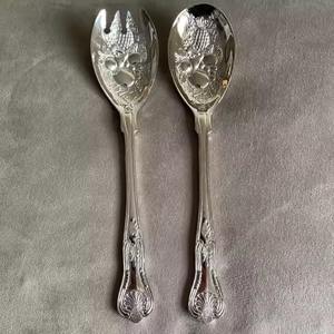 Cubiertos de Acero Inoxidable de Buena Calidad, Servidor de Ensaladas con Mangos Decorados con Cuentas para el Hogar, Hoteles y Resorts - Product Image 1