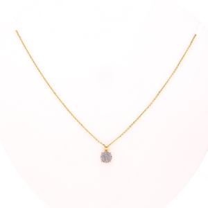 Collier pendentif en diamant rond en or personnalisé pour femmes Cadeau d'anniversaire - Product Image 2
