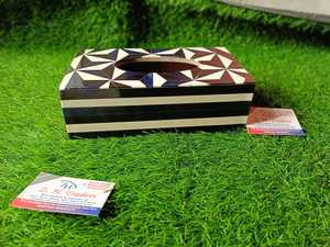 Porte-mouchoirs en bois fait main de qualité supérieure avec incrustation d'os et brillance naturelle de nacre, imperméable, personnalisable pour les coffrets cadeaux, usage quotidien - Product Image 6