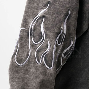 Customized <b>Pullover</b> Acid Wash Hoodies <b>For</b> <b>Men</b> High Quality Street Wear <b>Men</b> Acid Wash Hoodies - Product Image 5