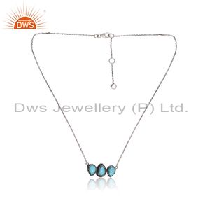 Collar con Colgante de Turquesa Kingman de DWS Jewellery, Joyería de Plata de Ley 925, Proveedor de Fabricación India - Product Image 1