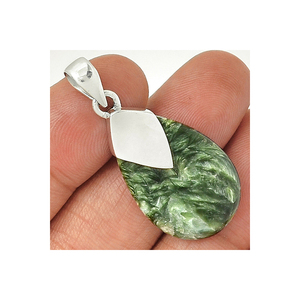Colgante de seraphinita de plata de ley 925, joyería a la venta al mejor precio, novedad - Product Image 3