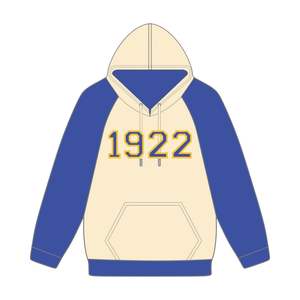 Année fondatrice 1922 Sigma Gamma Rho corps neutre bleu manches raglan pull à capuche SGRho sororité vêtements Divine Nine HBCU - Product Image 2