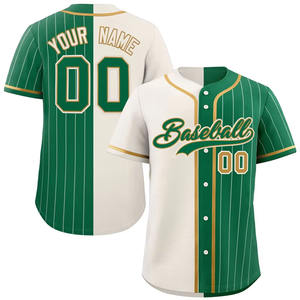 Camiseta de béisbol con estampado bordado personalizado para hombre al por mayor, camiseta de béisbol transpirable de talla grande con diseño de botones completos para equipo - Product Image 1