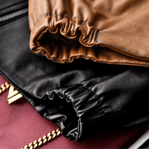 Chaqueta de cuero PU para mujer, suministro de fábrica ecológico, chaquetas para mujer, elegante chaqueta de cuero clásica personalizada Vintage para mujer - Product Image 5