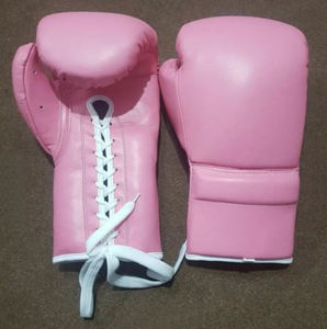 ถุงมือมวยความร้อนน้ำถุงมือ cowlittens HIDE strong ปากถุงมือหนังแท้สำหรับเด็กสีชมพู - Product Image 1