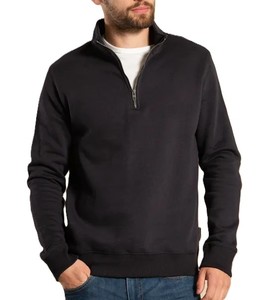 Buena calidad personalizado su propio diseño sudadera Stand Collar con cremallera mangas largas estética Color negro suave y de moda - Product Image 1