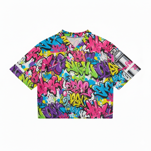 Camiseta de fútbol por sublimación de gran tamaño de alta calidad, cuello en V, manga corta, estampado de Lobo y relámpago, OEM uniforme de equipo, 100% poliéster - Product Image 2