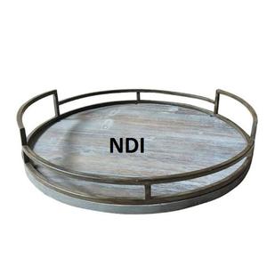 Vente chaude Café & Eau Plateau De Service Cuisine Articles De Restauration Conception À La Main Vaisselle Traiteur Service Plateau En Métal - Product Image 6