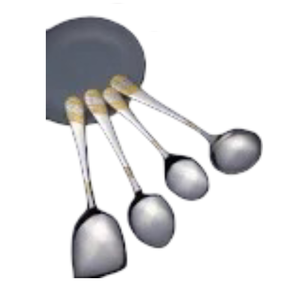 Couverts de cuisine modernes en acier inoxydable Grande cuillère de service à salade Fourchette avec miroir pour fêtes-Commande minimum 50 pièces - Product Image 1