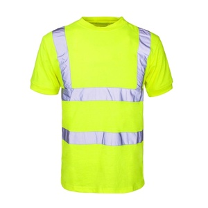 Summer New <b>Fluorescent</b> Reflective Short Sleeve T-Shirt Worker Safety <b>Clothing</b> T-Shirt - Product Image 1