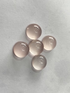 ทรงกลมโรสควอตซ์สีชมพูธรรมชาติขนาด3มม. ถึง11มม. เหลี่ยมเพชรพลอยทรงหลวมสีชมพูโรสควอตซ์ - Product Image 4