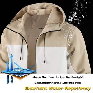 Chaqueta Unisex Elegante y Formal con Cierre, Impermeable, Transpirable, para Exteriores, de Alta Calidad, con Logotipo Personalizado, Talla Grande, Estilo Bomber, Camuflaje Frontal - Product Image 4