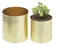 Pots et vases à fleurs modernes en fer chromé doré pour plantes d'intérieur, support de sol durable