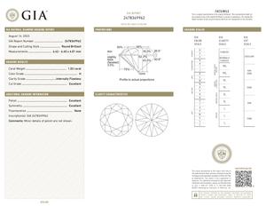 เพชรหลวมธรรมชาติ ทรงกลม สีขาว น้ําหนัก 1.02 กะรัต สีเกรด H เกรดความใส เพชรธรรมชาติหลวมไร้ที่ติภายใน - Product Image 2