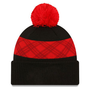 Wholesale OEM Custom <b>Pom</b> <b>Pom</b> Beanie Cuffed Knit <b>Hat</b> High Quality Jacquard Men Winter Fashion Collection Bulk Supplier - Product Image 1