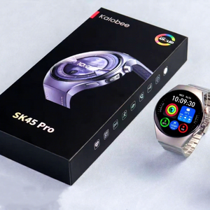 Montre connectée Kalobee SK45 Pro, écran AMOLED 1,53 pouce, unisexe, étanche IP68, écran tactile, tracker d'activité avec 3 bracelets - Product Image 1