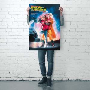Modern Style Back to the Future Part II <b>Poster</b> Black <b>Frame</b> for Wall Decor - Product Image 3