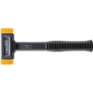 Soft-Faced <b>Hammer</b> 300mm Length 30x40mm Head Non-Recoiling Medium-Hard Polyurethane Yellow HALDER - Product Image 1