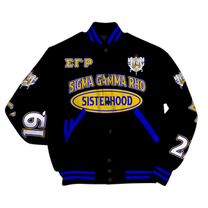 Sigma Gamma Rho 1922 Veste universitaire de vie grecque Royal Poodle SGRho Letterman Heritage Premium Apparel - Product Image 4