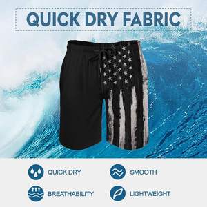 Shorts de plage pour hommes respirant plage surf maillots de bain pantalon 100% haute qualité Polyester sans plis séchage rapide léger - Product Image 4