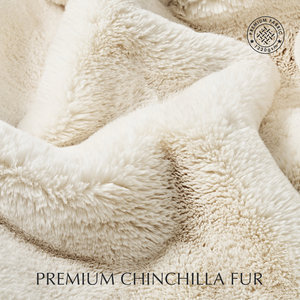 Faux Fur <strong>Blanket</strong> 1220GSM Chinchilla <strong>Throw</strong> Bed <strong>Blanket</strong> Warm <strong>Thick</strong> Heavy Winter Fluffy Fuzzy Cozy Mink Reversible <strong>Blanket</strong> - Product Image 2