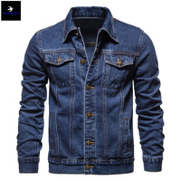 Vestes en jean pour hommes, meilleures ventes, avec manches longues, fermeture à boutons confortable, vêtements d'hiver
