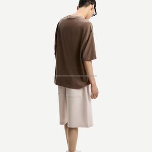 Pantalones vaqueros holgados de alta calidad para hombre, pantalones vaqueros de diseño personalizado, pantalones cortos de mezclilla oscuros para hombre - Product Image 3