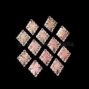 Cuentas de piedras preciosas talladas en forma de cometa de cuarzo rosa Natural, abalorios de piedra suelta de 13x18mm, cuentas talladas para fabricación de joyas a granel - Product Image 1