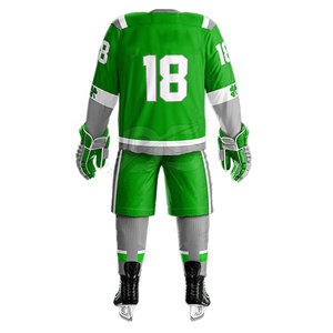 ชุดยูนิฟอร์มฮอกกี้น้ำแข็ง ผ้าโพลีเอสเตอร์ 100% น้ำหนักเบา ระบายอากาศได้ดี แห้งเร็ว เป็นมิตรกับสิ่งแวดล้อม บริการ OEM ออกแบบตามสั่ง - Product Image 3