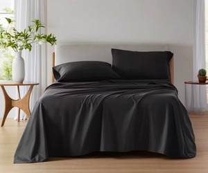 Draps de lit King Size noirs en coton durable pour l'hôtellerie et l'usage domestique, vente en gros pour l'exportation - Product Image 6