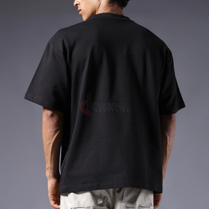 Venta al por mayor camiseta unisex de gran tamaño peso pesado 100% algodón francés Terry personalizado Puff estampado ropa de calle a granel fabricantes - Product Image 4