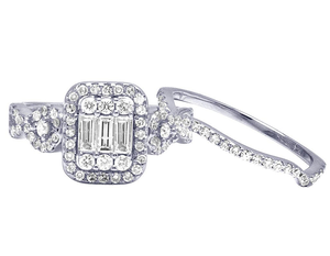 Anillo de compromiso de halo de diamante de moissanita de plata S925 y diamante de corte redondo para mujer - Product Image 4