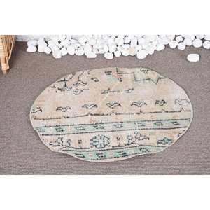 Alfombra de retazos de lana de área grande clásica vintage, rectángulo verde beige, 4m de ancho, 2,3x2,3 pies, látex de felpa viscosa para uso en el pasillo - Product Image 1