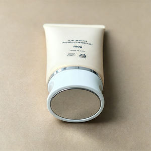 Tube en plastique PE beige personnalisé de 150 ml avec bouchon à vis pour crème pour les yeux et emballage cosmétique, impression sérigraphique - Product Image 2