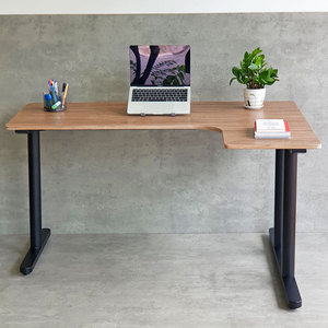 Escritorio Esquinero en Forma de L de Diseño Minimalista TIO HBTO017, 140x100cm, Tablero Integrado de Madera Contrachapada, Patas Ergonómicas de Hierro - Product Image 3