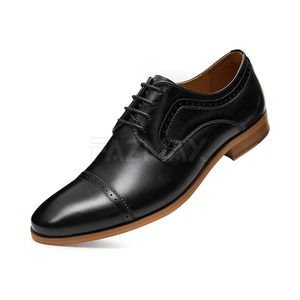 Zapatos de vestir de lujo para hombre negro formal con suela de cuero zapatos para caminar para hombre trabajo de negocios vestido de oficina - Product Image 2