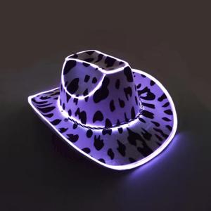Sombrero de Vaquero Decorativo con Luz LED para Fiestas y Bodas, con Luz Rosa Intermitente - Product Image 5