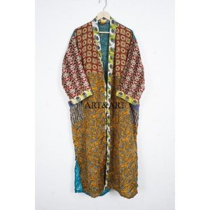 Dernière collection de kimonos d'été élégants et vintage pour femmes, 100% soie, courts, décontractés, imprimés de fleurs et de pois, vêtements de nuit, couvre-vêtement - Product Image 4