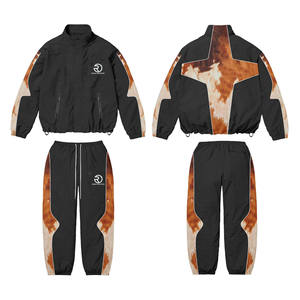 Men Two Piece Set Zip up Tracksuit Plus Size t Reflective Stripe Sublimation <b>Wind</b> <b>Breaker</b> Nylon Tracksuit for Men's - Product Image 6