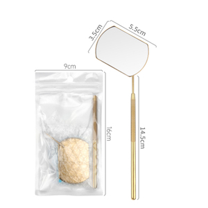 อุปกรณ์ต่อขนตาสำหรับแต่งหน้ากระจกขนตาสแตนเลสลายสี่เหลี่ยม2024มืออาชีพปรับแต่งสีได้ตามต้องการ - Product Image 5