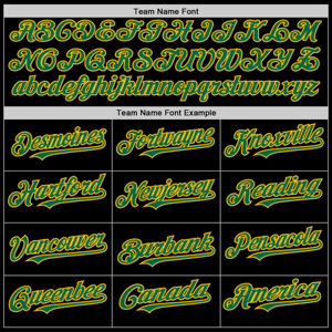 Premium Quality Custom Black Kelly Green Gold Bomber Full Varsity Letterman Hoodie Jacket Team Wear Hoodies - Product Image 5