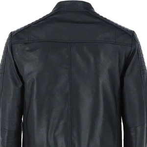 Best Selling Men's Winter Jacket High Quality Customized Colors Leather Casual Style <b>Stand</b> Collar Zipper Closure Windproof - Product Image 6