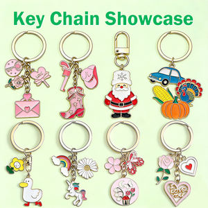 Porte-clés en métal vintage créatif, design de fruits 3D mignon, breloque de sac tendance, logo personnalisé, cadeau promotionnel pour enfants - Product Image 2